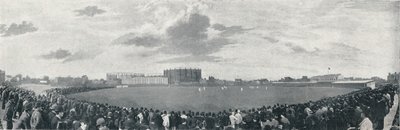 „Surrey and Australians Cricket March at Kennington Oval”, c1896 autorstwa E Hawkins and Co