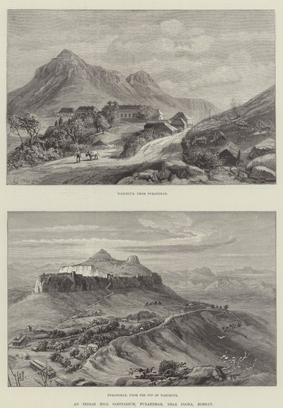 Sanatorium Indian Hill, Purandhar, niedaleko Poona, Bombay autorstwa E. Jennings