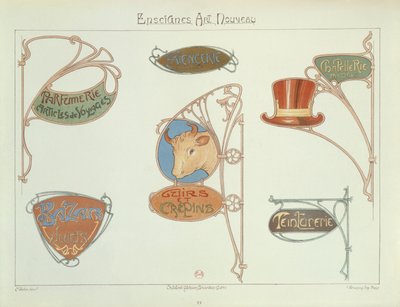 Secesyjne szyldy sklepowe, 1903 autorstwa E. Mulier