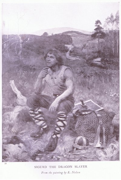 Sigurd pogromca smoków autorstwa E. Neilson