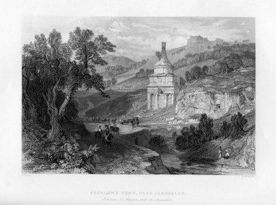 Grobowiec Absaloma, niedaleko Jerozolimy, Izrael, 1841. autorstwa E. Redclyffe