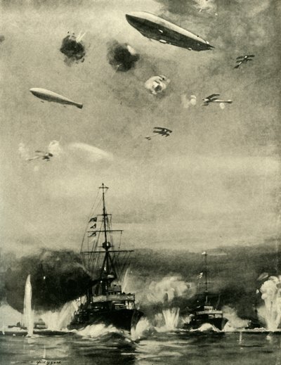 Brytyjski nalot na Cuxhaven, Boże Narodzenie, 1914, c1920. autorstwa E. S. Hodgson