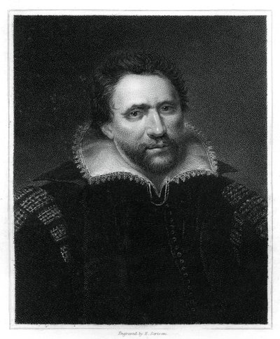 Benjamin Jonson, angielski dramaturg renesansu, poeta i aktor, 1834. autorstwa E. Scriven