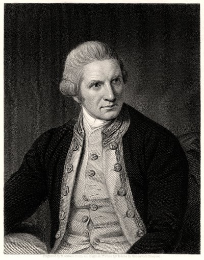Kapitan Cook, XIX wiek autorstwa E. Scriven