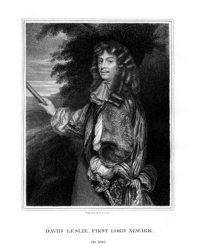 David Leslie, Lord Newark, szkocki oficer kawalerii, 1827. autorstwa E. Scriven