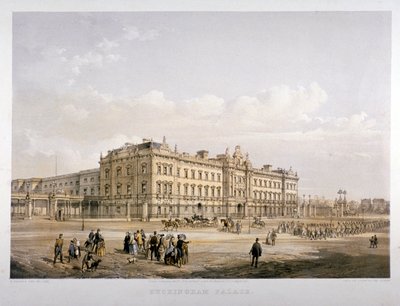 Pałac Buckingham, Londyn, 1852 r. autorstwa E Walker