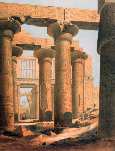 „Sala w Karnaku”, Egipt, XIX w. autorstwa E Weidenbach