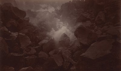 Krater wulkanu, Quetzaltenango-Gwatemala, 1875. autorstwa Eadweard Muybridge