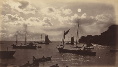 Moonlight Effect-Zatoka Panamy, 1877. autorstwa Eadweard Muybridge