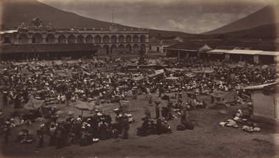 Plaza i Pałac Wicekróla-Antigua de Guatemala, 1877. autorstwa Eadweard Muybridge