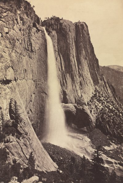 Wodospad Yosemite, 1868. autorstwa Eadweard Muybridge