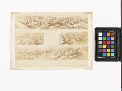 Klucz do Panoramy San Francisco, z California Street Hill autorstwa Eadweard Muybridge