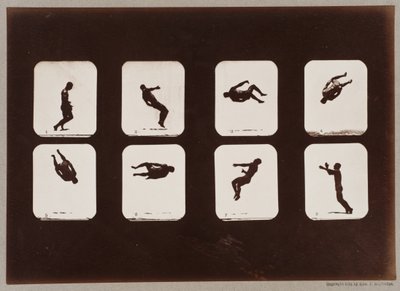 Tabliczka 106. Sportowcy, kręcona letnia akcja autorstwa Eadweard Muybridge