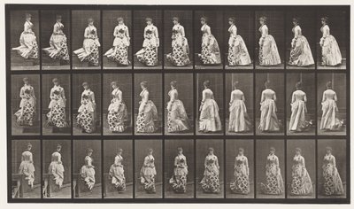 Płyta 139. Obracanie schodami schodzącymi, 1885 autorstwa Eadweard Muybridge