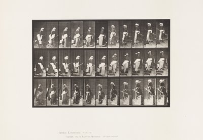 Płyta 148. Zstępujące schody, obracające się wiadro z wodą autorstwa Eadweard Muybridge