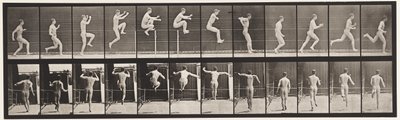 Płyta 154. Skoki; Bieganie prosto, skok wzwyż autorstwa Eadweard Muybridge