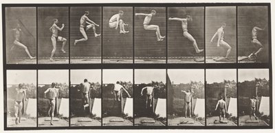Płyta 160. Skoki; Bieganie w rzucie (buty) autorstwa Eadweard Muybridge