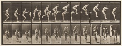 Płyta 168. Skoki; Za plecami chłopca (skacząca żaba) autorstwa Eadweard Muybridge