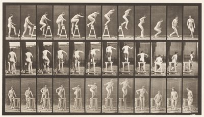Płyta 171. Wchodzenie na kozioł; Zeskakiwanie, skręcanie autorstwa Eadweard Muybridge