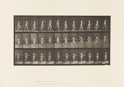 Tablica 174. Bieganie i skakanie ze skakanką, 1885 autorstwa Eadweard Muybridge