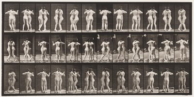 Płyta 196. Walc tańczący, dwa modele autorstwa Eadweard Muybridge