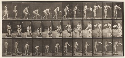 Talerz 213. Kosz do podnoszenia i opróżniania autorstwa Eadweard Muybridge