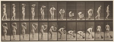 Płyta 225. Zdejmowanie słoika z wodą z ramienia na ziemię autorstwa Eadweard Muybridge