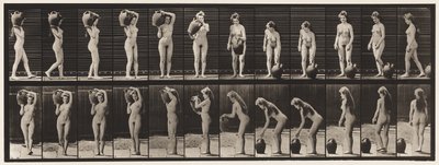 Płyta 226. Zdejmowanie słoika z wodą z ramienia na ziemię i obracanie autorstwa Eadweard Muybridge
