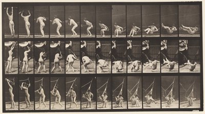 Płyta 262. Wychodzenie z hamaku autorstwa Eadweard Muybridge