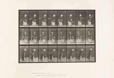 Płyta 297. Tenis na trawniku autorstwa Eadweard Muybridge