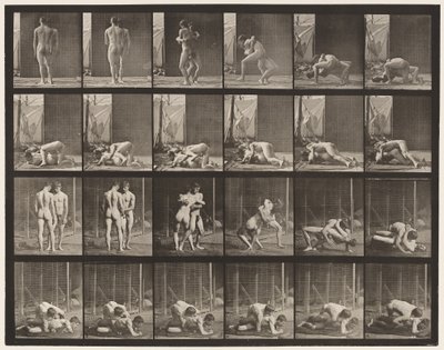 Płyta 346. Zapasy, blokada autorstwa Eadweard Muybridge