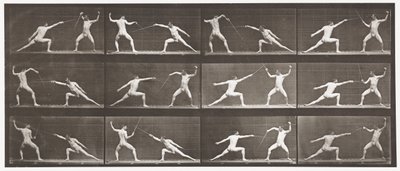 Tablica 349. Szermierka, 1872-1885 autorstwa Eadweard Muybridge