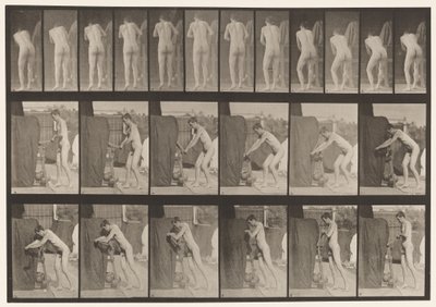 Płyta 394. Obracanie korby autorstwa Eadweard Muybridge