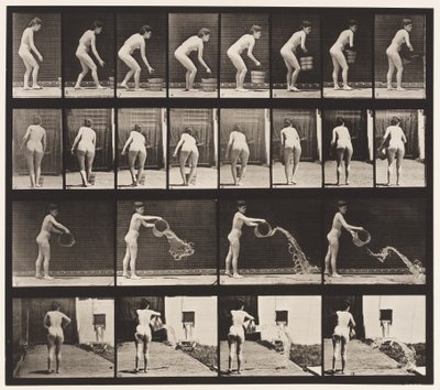 Płyta 401. Wiadro opróżniania z wodą autorstwa Eadweard Muybridge