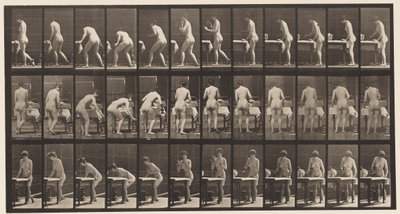 Talerz 435. Prasowanie odzieży autorstwa Eadweard Muybridge
