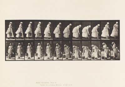 Płyta 437. Odstawianie łyżki i przygotowanie do zamiatania autorstwa Eadweard Muybridge
