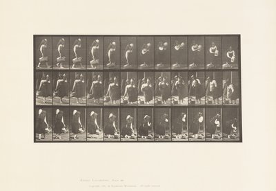 Talerz 460. Noszenie słoika na ramieniu i kosza w dłoni, 1885 autorstwa Eadweard Muybridge