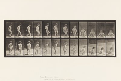 Tabliczka 476. Dziecko, siadające na ziemi autorstwa Eadweard Muybridge