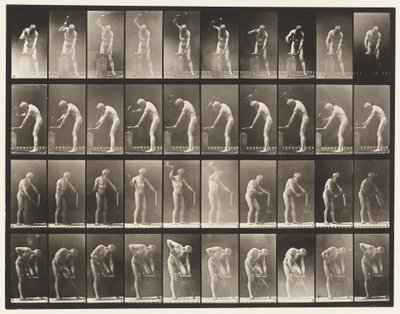 Tablica 491. A, Młotkowanie w kowadle; B, Młotkowanie w Anvil autorstwa Eadweard Muybridge