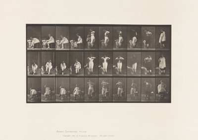 Tablica 494. Różne fazy toalety autorstwa Eadweard Muybridge