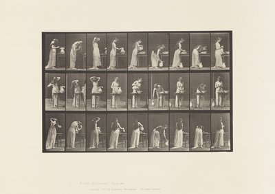 Tablica 496. Różne fazy toalety, 1885 autorstwa Eadweard Muybridge