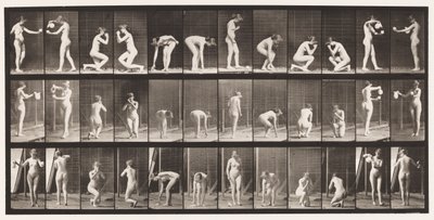 Tabliczka 501. Różne, pochylanie się, klęczenie itp. autorstwa Eadweard Muybridge