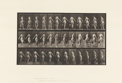 Płyta 50. Chodzenie, noszenie wiadra autorstwa Eadweard Muybridge