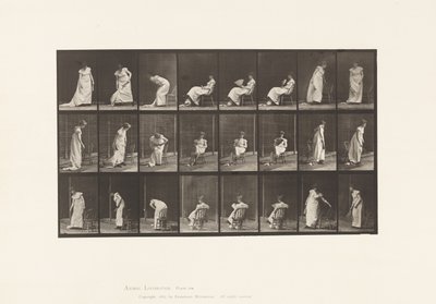 Tabliczka 518. Siedzenie, wstawanie itp., 1885 autorstwa Eadweard Muybridge