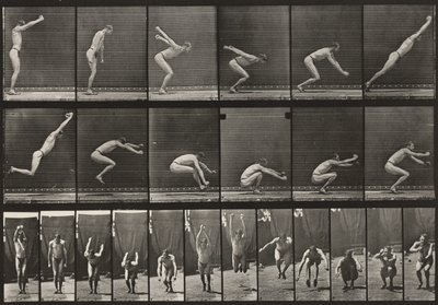 Tablica numer 163. Skok, skok w dal z miejsca autorstwa Eadweard Muybridge