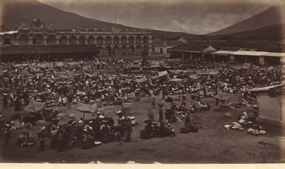 Plaza i Pałac Wicekróla – Antigua de Guatemala autorstwa Eadweard Muybridge