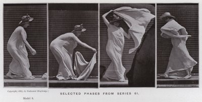 Figura ludzka w ruchu: wybrane fazy z serii 61 autorstwa Eadweard Muybridge
