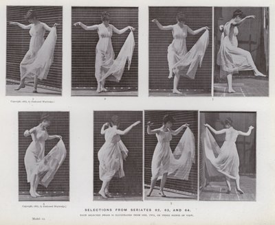 Postać ludzka w ruchu: wybór z serii 62, 63 i 64 autorstwa Eadweard Muybridge