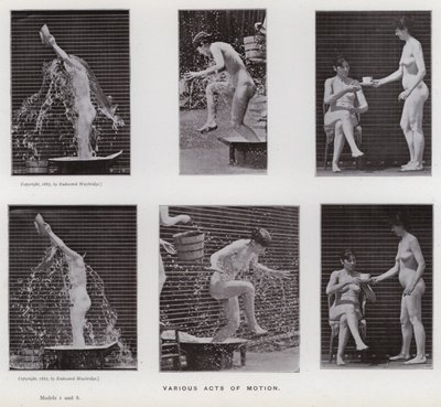 Postać ludzka w ruchu: różne akty ruchu (zdjęcie czarno-białe) autorstwa Eadweard Muybridge