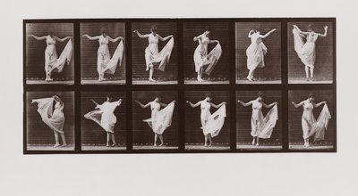 Tańcząca kobieta, płyta 107 z lokomotywy zwierząt, 1887 autorstwa Eadweard Muybridge